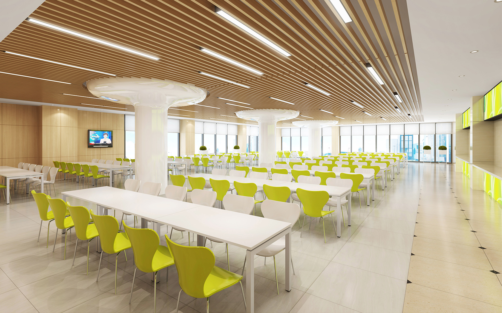 飯?zhí)眉揖?><p>&nbsp;1.優(yōu)雅設(shè)計(jì)提升舒適感</p><p>&nbsp;家具的設(shè)計(jì)直接影響著學(xué)生的用餐氛圍?，F(xiàn)代、簡約的設(shè)計(jì)風(fēng)格可以提升視覺愉悅感，而符合人體工學(xué)的座椅和桌子則保障舒適度。舒適的用餐環(huán)境能夠有效緩解學(xué)生的疲勞，讓用餐成為一天中放松的時(shí)刻。</p><p>&nbsp;2.靈活布局支持社交互動(dòng)</p><p>&nbsp;靈活可調(diào)的家具布局能夠促進(jìn)學(xué)生間的互動(dòng)和交流。長桌和開放式座位安排為小組討論和社交活動(dòng)提供了便利，同時(shí)單獨(dú)的小桌設(shè)置也適合希望獨(dú)處的學(xué)生。這樣的多樣化布局可以滿足不同需求，從而提升學(xué)生的用餐體驗(yàn)。</p><p>&nbsp;3.耐用材料保障安全衛(wèi)生</p><p>&nbsp;飯?zhí)眉揖呤褂媚陀们乙子谇鍧嵉牟牧希軌虼_保安全衛(wèi)生的用餐環(huán)境。不易損壞和抗菌的材料不僅降低了維護(hù)成本，還能有效防止細(xì)菌滋生，保障學(xué)生健康。</p><p>&nbsp;4.趣味設(shè)計(jì)營造愉悅氛圍</p><p>&nbsp;運(yùn)用色彩豐富、造型新穎的家具設(shè)計(jì)，可以有效營造輕松愉悅的用餐氛圍。趣味性的設(shè)計(jì)能夠激發(fā)學(xué)生的創(chuàng)造力和想象力，讓用餐空間更加吸引人，成為學(xué)生們喜歡停留的地方。</p><p>&nbsp;5.科技融入提升便捷性</p><p>&nbsp;現(xiàn)代化的飯?zhí)眉揖哌€可以結(jié)合科技元素，如內(nèi)置充電插座、無線網(wǎng)絡(luò)或智能點(diǎn)餐系統(tǒng)，這些設(shè)計(jì)可以極大地提升學(xué)生的用餐便捷性，使飯?zhí)眉揖卟粌H僅是提供用餐的設(shè)施，更成為日常學(xué)習(xí)生活的一部分。</p><p>&nbsp;結(jié)論</p><p>&nbsp;學(xué)校飯?zhí)眉揖叩脑O(shè)計(jì)和配置，直接影響學(xué)生的用餐體驗(yàn)。通過精心設(shè)計(jì)的家具，學(xué)?？梢詾閷W(xué)生提供一個(gè)舒適、安全和充滿活力的用餐環(huán)境。這不僅有助于學(xué)生的身心健康，也提升了他們的整體學(xué)習(xí)體驗(yàn)。合理的家具配置是學(xué)校提高教育服務(wù)質(zhì)量，營造良好學(xué)習(xí)氛圍的一項(xiàng)重要舉措。</p> 		</div>
		<div   id=